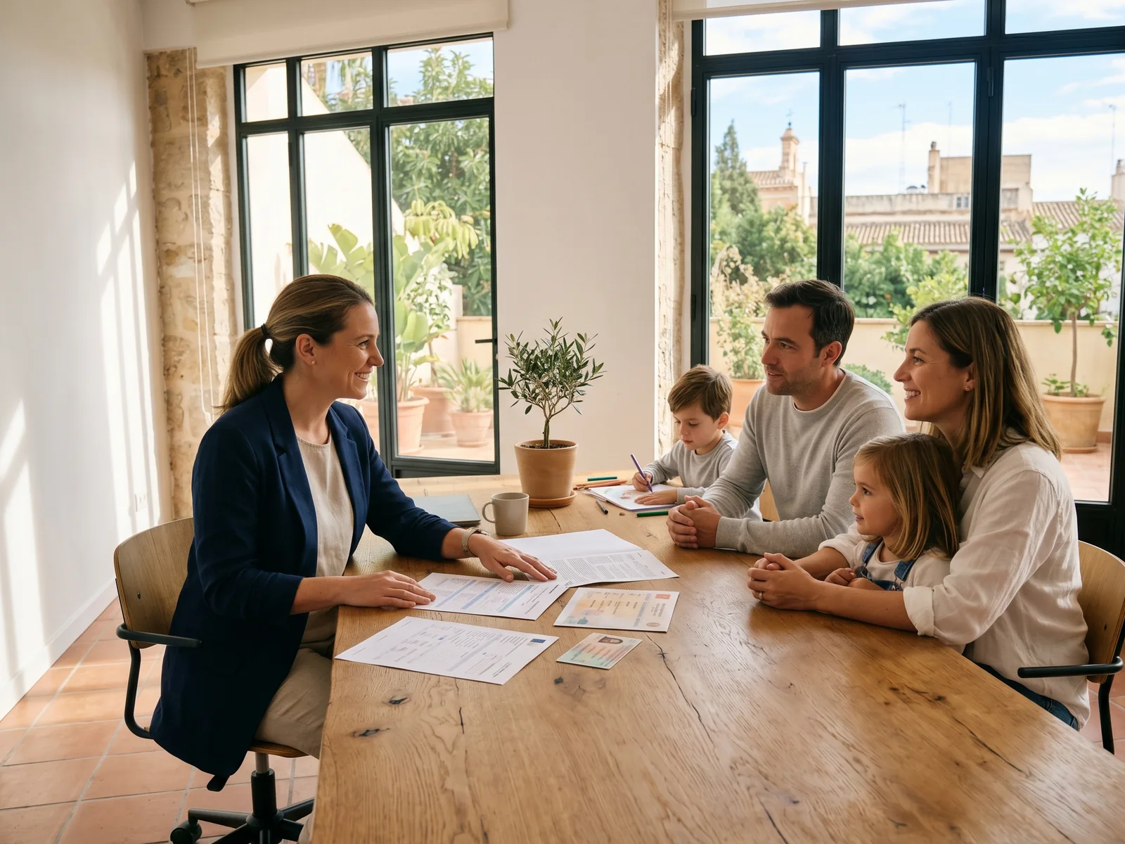 A SFERO relocation advisor welcoming an international family and guiding them through their move to Spain