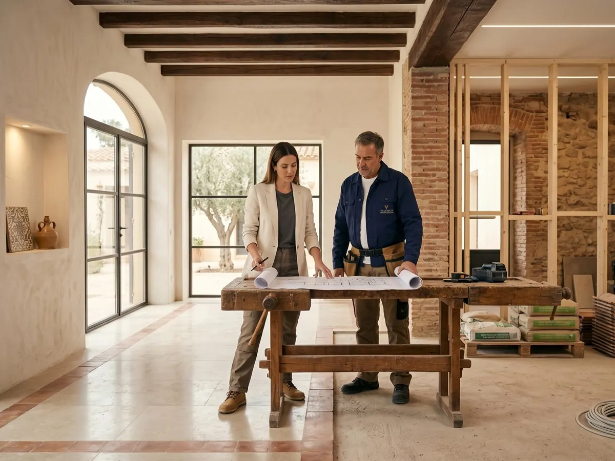 SFERO architect and foreman planning a turnkey renovation